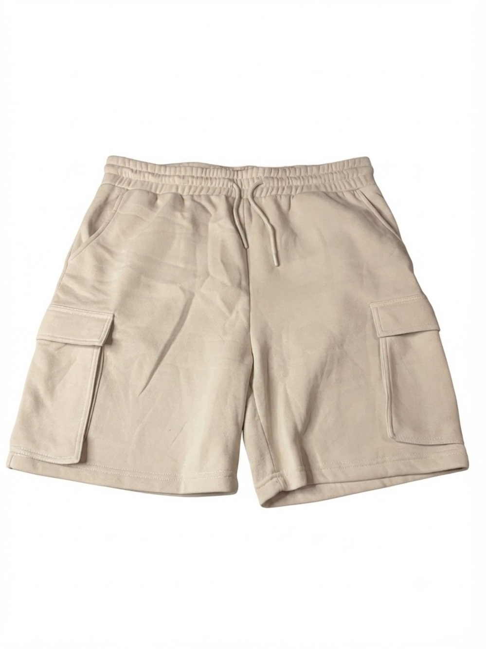 Zoo York Beige Cargo Sweat Shorts Fleece Drawstring Lounge Shorts XL